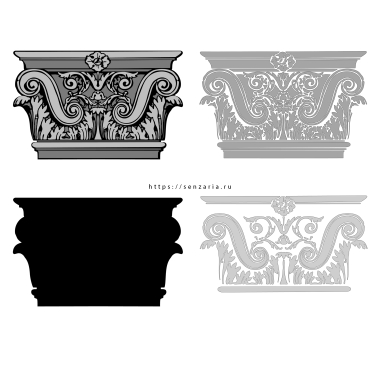 Трафарет - Капитель