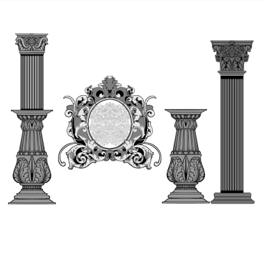 Трафарет - Колонна Классика