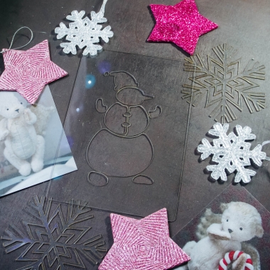 Трафарет - Снеговик