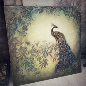 Мастер-класс - Многослойное панно Павлин